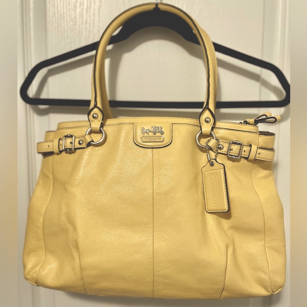 Yellow Coach Leather Satchel